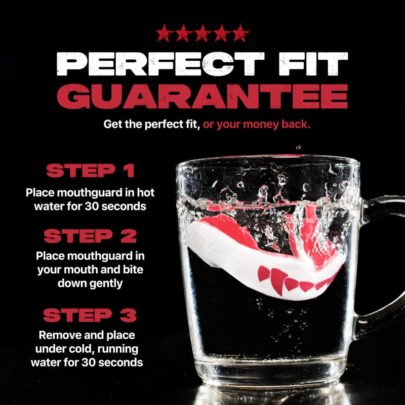 SafeJawz Sports Mouthguard, Dual Layer Premium Mouth Guard with Case for Basketball, Lacrosse, Football, Martial Arts, Hockey, Wrestling, Ice Hockey and All Contact Sports - Image 5